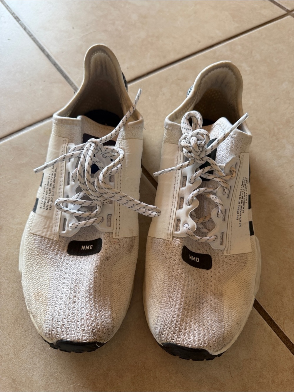 Adidas NMD Sneakers in White with Black Accents